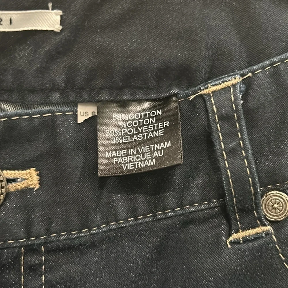 T tahari jeans size us 6, 0% denim content dark navy blue it appears blk in pic - Picture 9 of 15